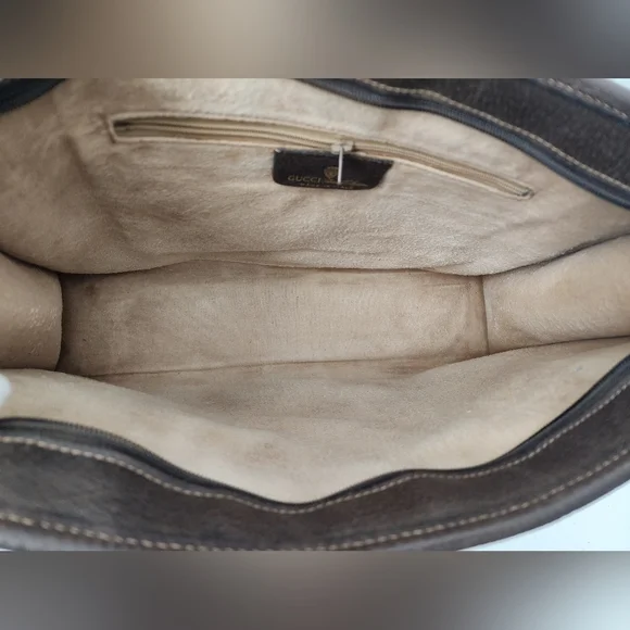 Auth Gucci GG Sherry Line Vintage 1980 Tote Bag